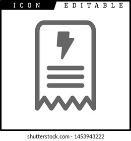 Invoice, bill icon suitable for info graphics, websites and print media and interfaces. Line vector icon