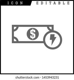 Invoice, bill icon suitable for info graphics, websites and print media and interfaces. Line vector icon