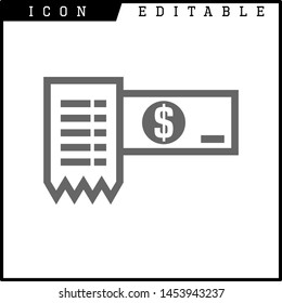 Invoice, bill icon suitable for info graphics, websites and print media and interfaces. Line vector icon