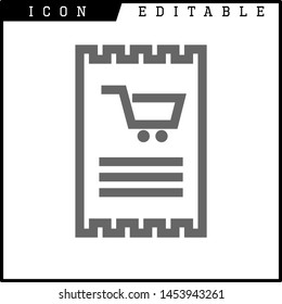 Invoice, bill icon suitable for info graphics, websites and print media and interfaces. Line vector icon