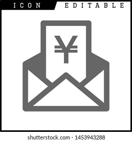 Invoice, bill icon suitable for info graphics, websites and print media and interfaces. Line vector icon
