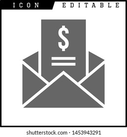 Invoice, bill icon suitable for info graphics, websites and print media and interfaces. Line vector icon
