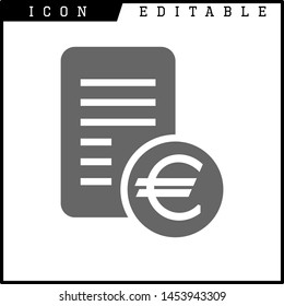 Invoice, bill icon suitable for info graphics, websites and print media and interfaces. Line vector icon