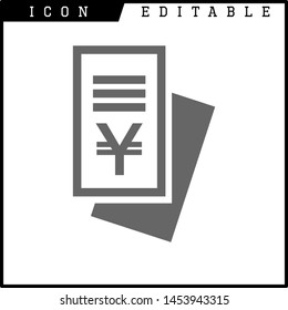 Invoice, bill icon suitable for info graphics, websites and print media and interfaces. Line vector icon