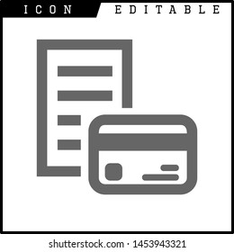 Invoice, bill icon suitable for info graphics, websites and print media and interfaces. Line vector icon