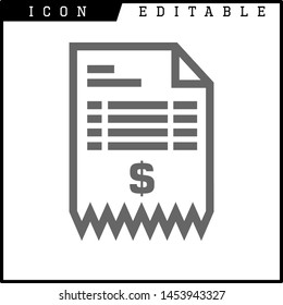 Invoice, bill icon suitable for info graphics, websites and print media and interfaces. Line vector icon