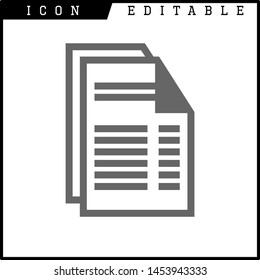 Invoice, bill icon suitable for info graphics, websites and print media and interfaces. Line vector icon