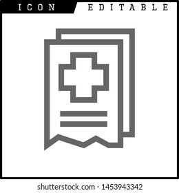 Invoice, bill icon suitable for info graphics, websites and print media and interfaces. Line vector icon
