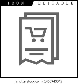 Invoice, bill icon suitable for info graphics, websites and print media and interfaces. Line vector icon