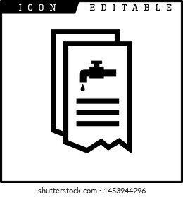 Invoice, bill icon suitable for info graphics, websites and print media and interfaces. Line vector icon
