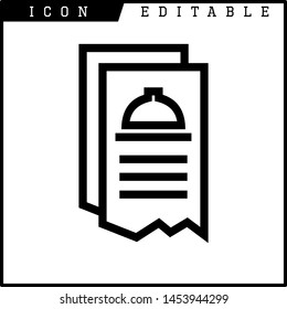 Invoice, bill icon suitable for info graphics, websites and print media and interfaces. Line vector icon