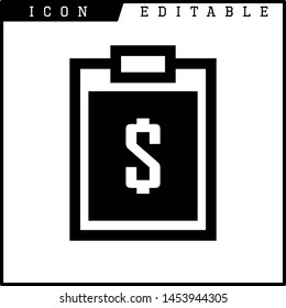 Invoice, bill icon suitable for info graphics, websites and print media and interfaces. Line vector icon