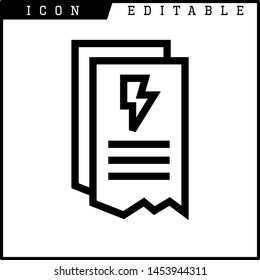 Invoice, bill icon suitable for info graphics, websites and print media and interfaces. Line vector icon