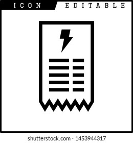 Invoice, bill icon suitable for info graphics, websites and print media and interfaces. Line vector icon