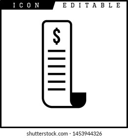 Invoice, bill icon suitable for info graphics, websites and print media and interfaces. Line vector icon