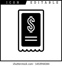 Invoice, bill icon suitable for info graphics, websites and print media and interfaces. Line vector icon