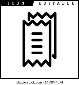 Invoice, bill icon suitable for info graphics, websites and print media and interfaces. Line vector icon
