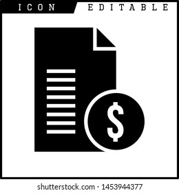Invoice, bill icon suitable for info graphics, websites and print media and interfaces. Line vector icon