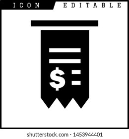 Invoice, bill icon suitable for info graphics, websites and print media and interfaces. Line vector icon