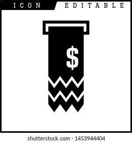 Invoice, bill icon suitable for info graphics, websites and print media and interfaces. Line vector icon