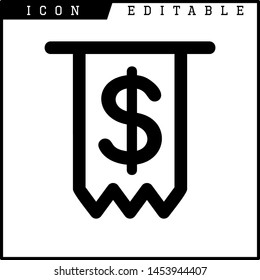 Invoice, bill icon suitable for info graphics, websites and print media and interfaces. Line vector icon