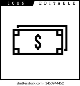 Invoice, bill icon suitable for info graphics, websites and print media and interfaces. Line vector icon