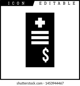 Invoice, bill icon suitable for info graphics, websites and print media and interfaces. Line vector icon