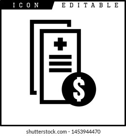 Invoice, bill icon suitable for info graphics, websites and print media and interfaces. Line vector icon