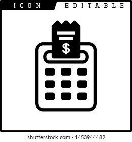 Invoice, bill icon suitable for info graphics, websites and print media and interfaces. Line vector icon