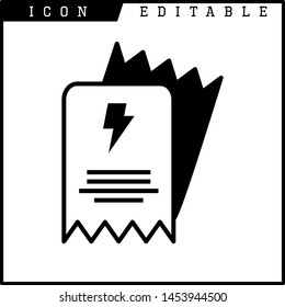 Invoice, bill icon suitable for info graphics, websites and print media and interfaces. Line vector icon