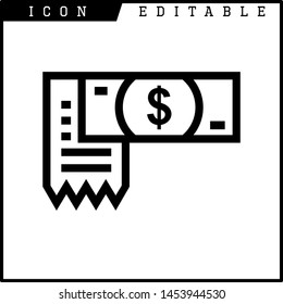 Invoice, bill icon suitable for info graphics, websites and print media and interfaces. Line vector icon