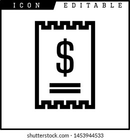 Invoice, bill icon suitable for info graphics, websites and print media and interfaces. Line vector icon