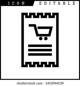 Invoice, bill icon suitable for info graphics, websites and print media and interfaces. Line vector icon