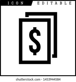 Invoice, bill icon suitable for info graphics, websites and print media and interfaces. Line vector icon