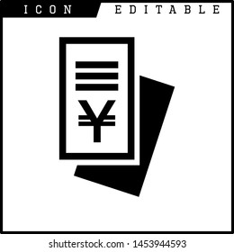 Invoice, bill icon suitable for info graphics, websites and print media and interfaces. Line vector icon