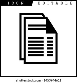 Invoice, bill icon suitable for info graphics, websites and print media and interfaces. Line vector icon