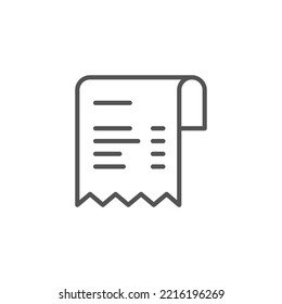 Factura, icono de facturación adecuado para gráficos de información, sitios web y medios de impresión e interfaces. Icono de vector de línea.