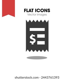Rechnung, Rechnungssymbol passend für Infografiken, Webseiten und Printmedien und Schnittstellen. Linienvektorsymbol.
