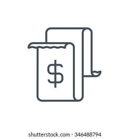 Invoice, bill icon suitable for info graphics, websites and print media. Vector icon.