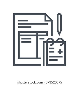 Invoice, bill icon suitable for info graphics, websites and print media and  interfaces. Line vector icon.