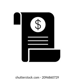 Invoice bill icon vector on white background