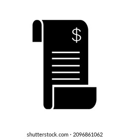 Invoice bill icon vector on white background