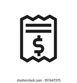 Invoice, bill line icon. Pixel perfect fully editable vector icon suitable for websites, info graphics and print media.