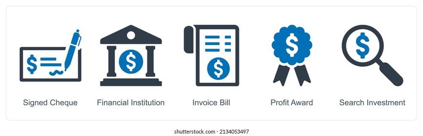 Invoice Bill And Profit Award Icon Concept