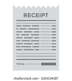 Invoice bill, receipt flat icon