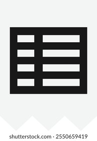 Symbol für Rechnungsquittung, Vektorgrafik, flach