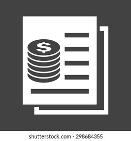Invoice, bill, receipt icon vector image.Can also be used for admin dashboard. Suitable for mobile apps, web apps and print media.