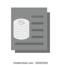 Invoice, bill, receipt icon vector image.Can also be used for admin dashboard. Suitable for mobile apps, web apps and print media.