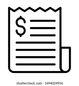 Invoice Bill Recpient Vector Icon
