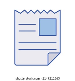 Invoice Bill Vector icon which is suitable for commercial work and easily modify or edit it

